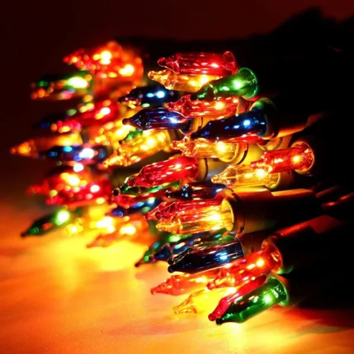100 LED Multi Color Christmas Lights 19.35ft