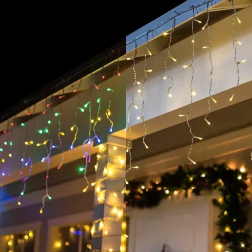 224 LED Color Changing Led Christmas Icicle Lights