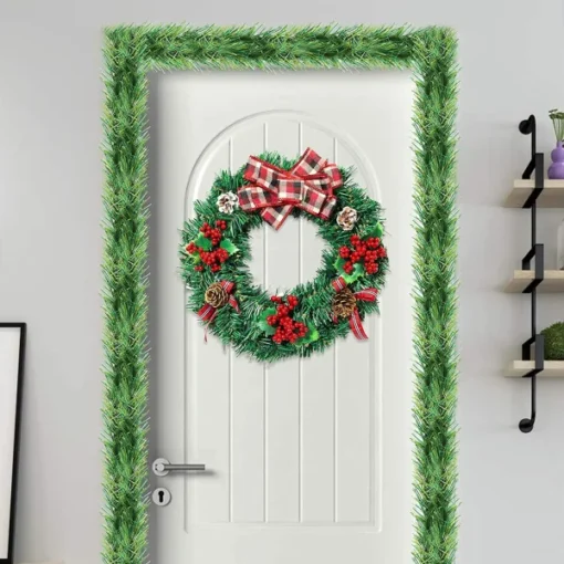 Non Lit Green Artificial Christmas Garland Decorations 50ft